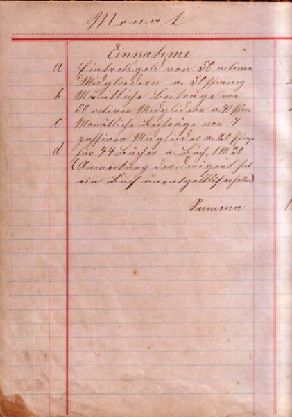 Erster Eintrag von 1883